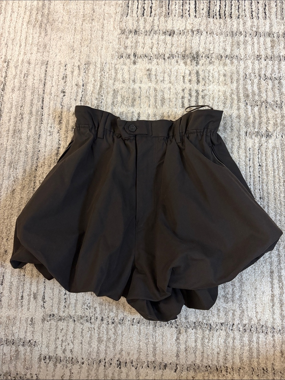 Zara Black Paperbag Bubble Skort